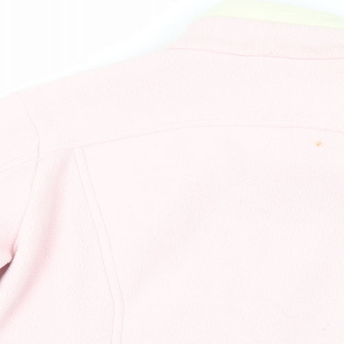 Marks and Spencer Womens Pink Jacket Size 12 Zip - Zipped Pockets