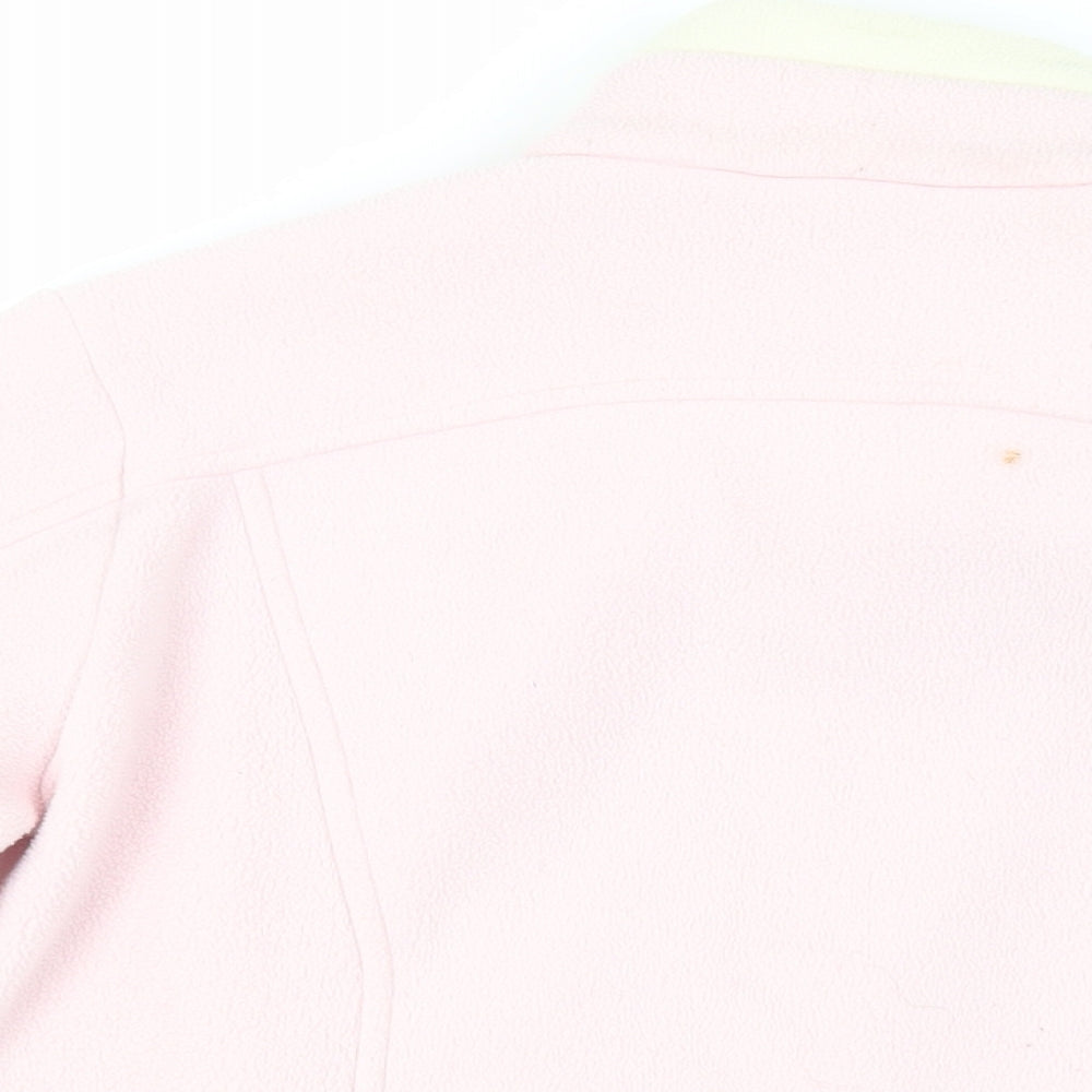 Marks and Spencer Womens Pink Jacket Size 12 Zip - Zipped Pockets