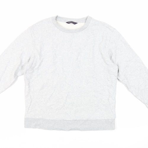 Marks and Spencer Womens Grey Cotton Pullover Sweatshirt Size S Pullover