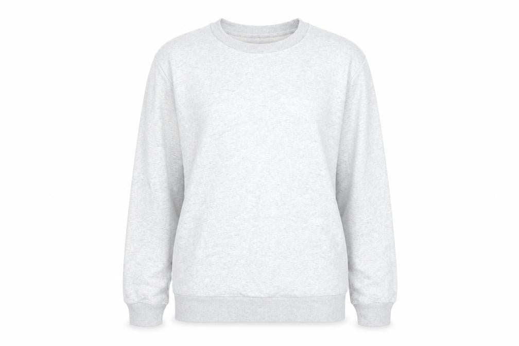 Front view of Marks & Spencer women’s grey cotton pullover sweatshirt, size S, pullover