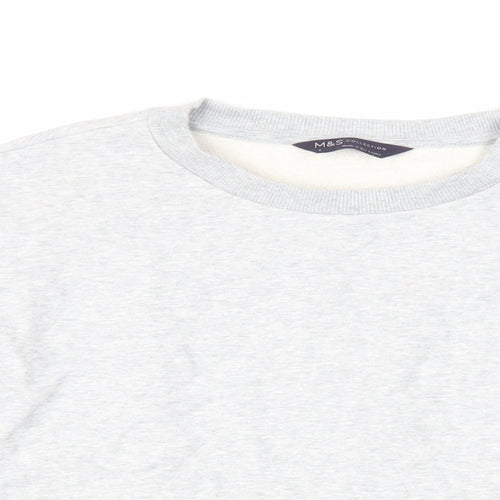 Marks and Spencer Womens Grey Cotton Pullover Sweatshirt Size S Pullover