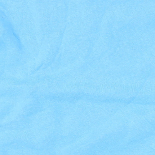 Boohoo Womens Blue Cotton Pullover Sweatshirt Size M Pullover