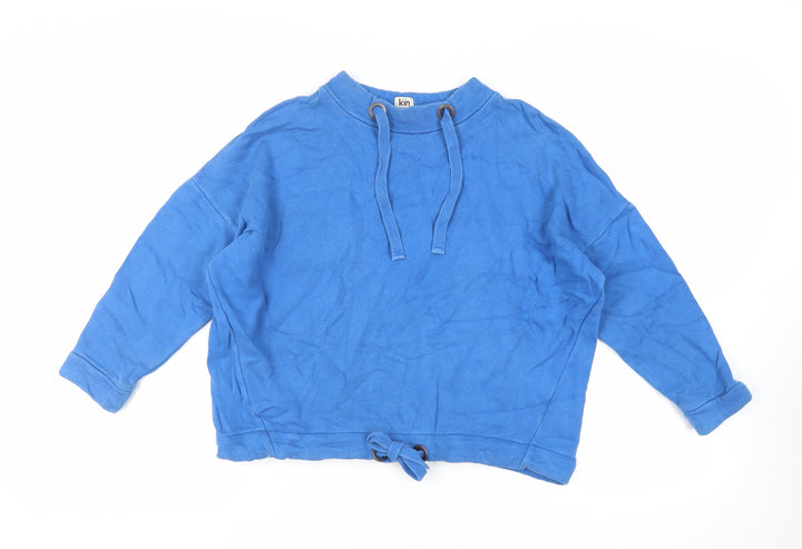 John Lewis Womens Blue Cotton Pullover Sweatshirt Size S Pullover