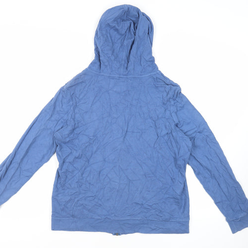 NEXT Womens Blue Cotton Full Zip Hoodie Size 16 Zip - Pockets