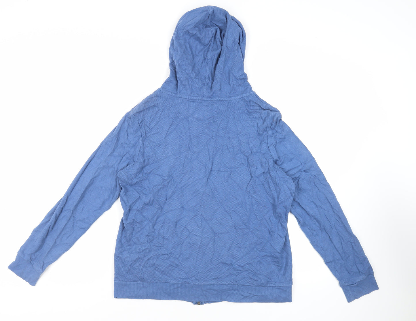 NEXT Womens Blue Cotton Full Zip Hoodie Size 16 Zip - Pockets
