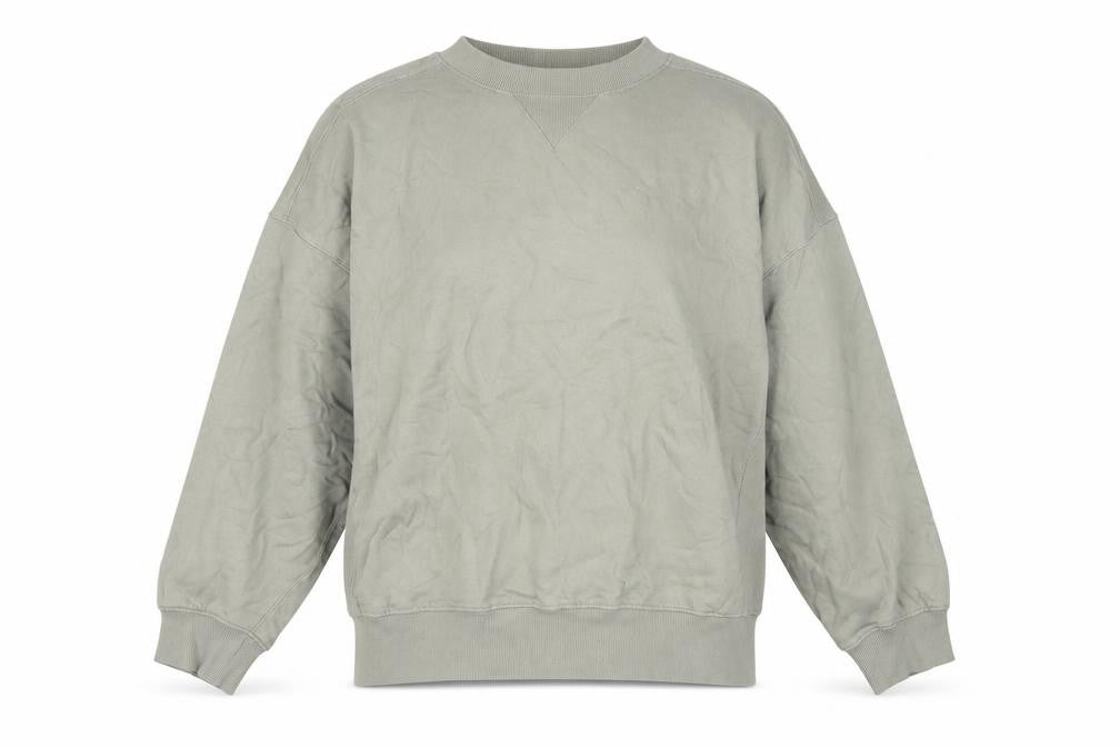 Front view of ASOS women’s green cotton pullover sweatshirt, size UK 10, pullover - oversized