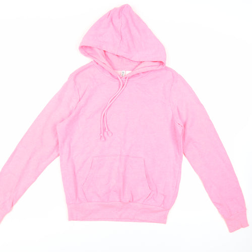 Divided by H&M Womens Pink Cotton Pullover Hoodie Size S Pullover - Pockets