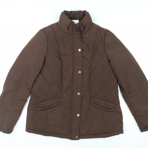 BHS Womens Brown Jacket Size 14 Zip