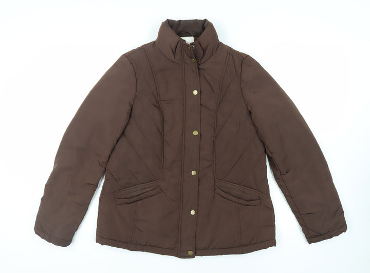 BHS Womens Brown Jacket Size 14 Zip