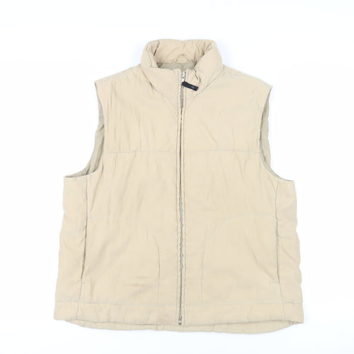 Dorothy Perkins Womens Beige Gilet Jacket Size 18 Zip