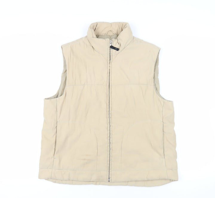 Dorothy Perkins Womens Beige Gilet Jacket Size 18 Zip