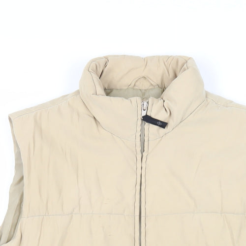 Dorothy Perkins Womens Beige Gilet Jacket Size 18 Zip