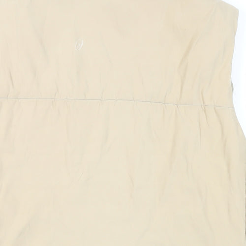 Dorothy Perkins Womens Beige Gilet Jacket Size 18 Zip