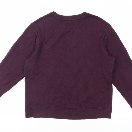 Marks and Spencer Womens Purple Cotton Pullover Sweatshirt Size S Pullover