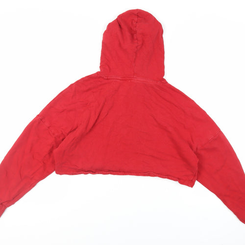 Divided by H&M Womens Red Cotton Pullover Hoodie Size S Pullover - L'Amour Cropped