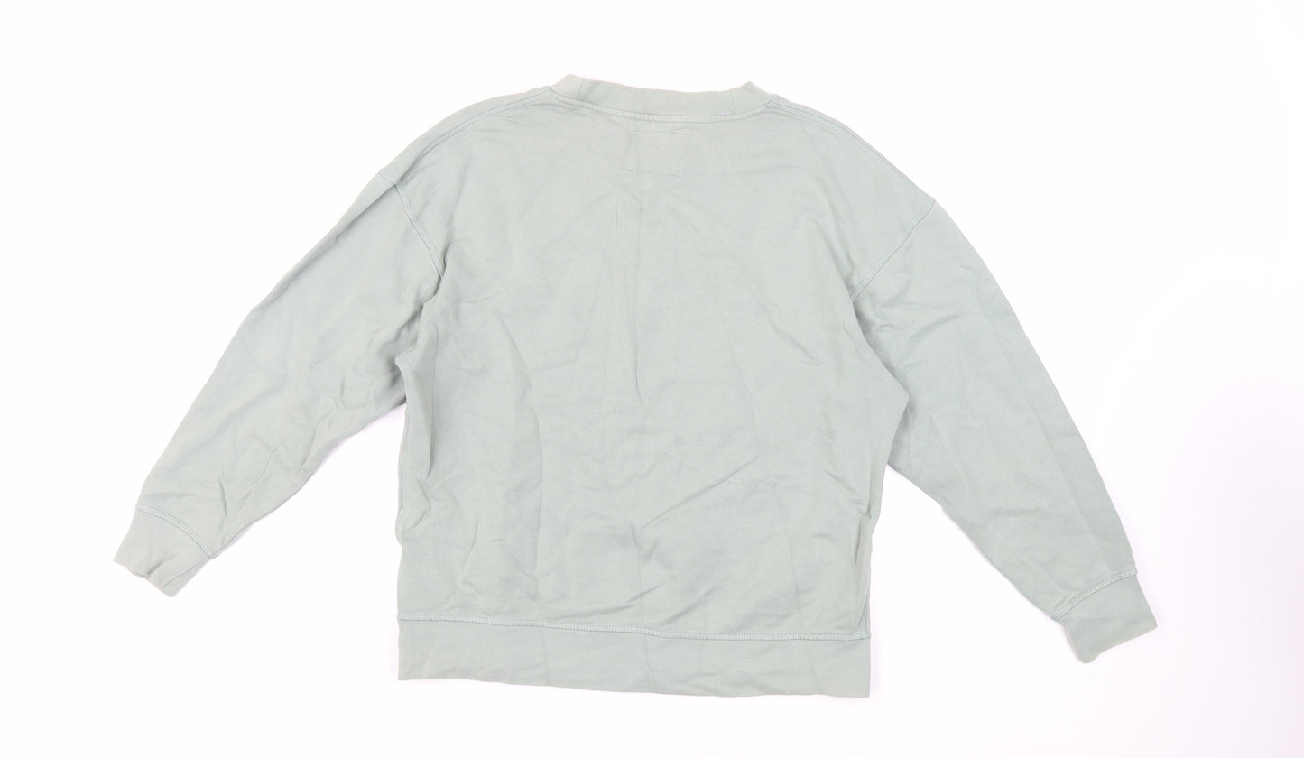 COS Womens Green Cotton Pullover Sweatshirt Size XS Pullover