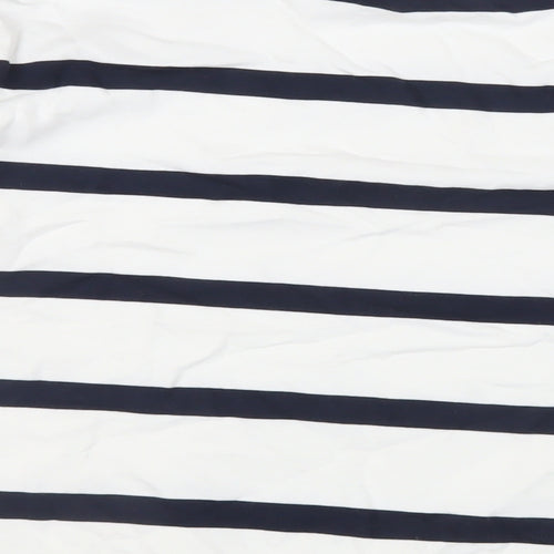 Marks and Spencer Womens White Striped Cotton Pullover Sweatshirt Size M Pullover