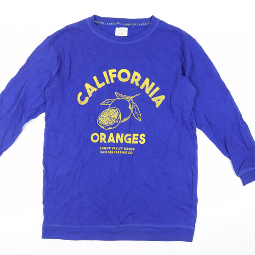 NEXT Womens Blue Cotton Pullover Sweatshirt Size 12 Pullover - California