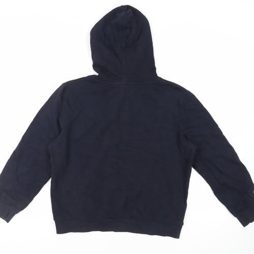 Marks and Spencer Womens Blue Cotton Pullover Hoodie Size S Pullover - Pockets