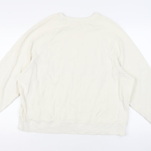 H&M Womens Ivory Cotton Pullover Sweatshirt Size L Pullover - UCLA