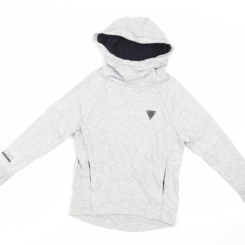 NEXT Boys Grey Cotton Pullover Hoodie Size 8 Years - Pockets