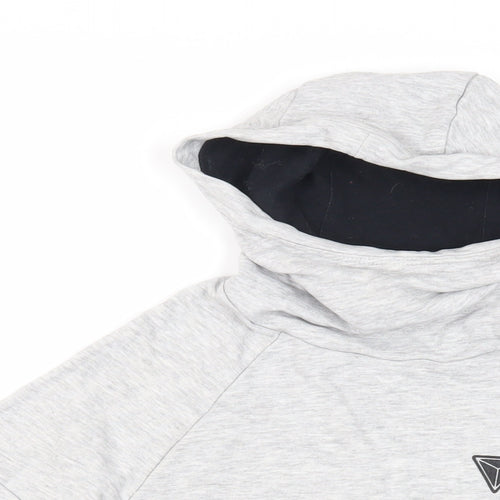 NEXT Boys Grey Cotton Pullover Hoodie Size 8 Years - Pockets