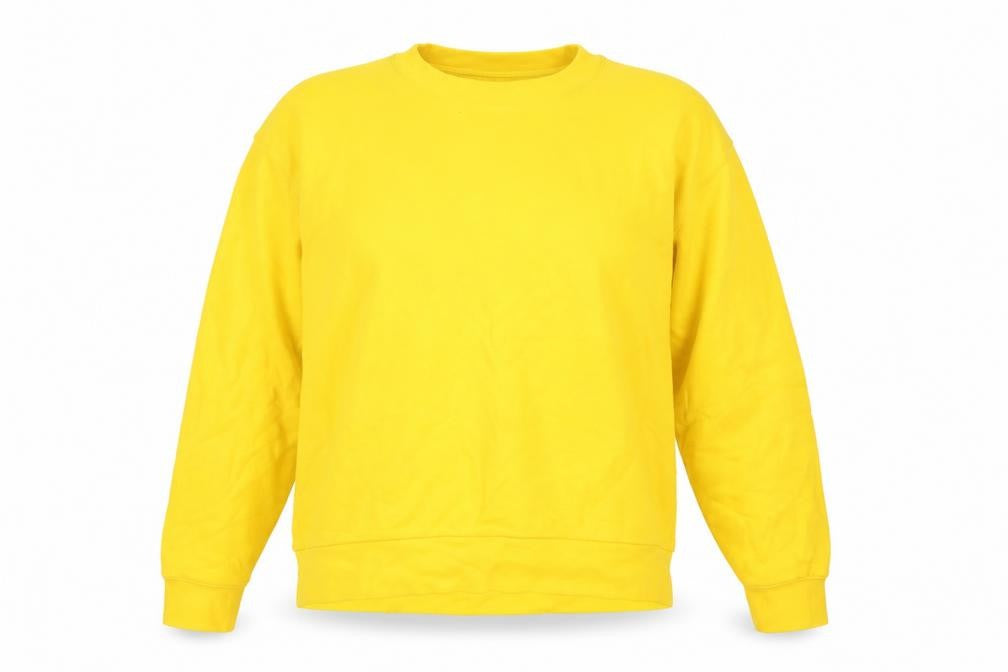 Weekday Womens Yellow Cotton Pullover Sweatshirt Size S Pullover