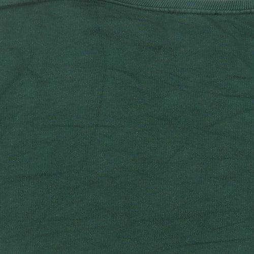 Zara Womens Green Cotton Pullover Sweatshirt Size M Pullover - Harvard