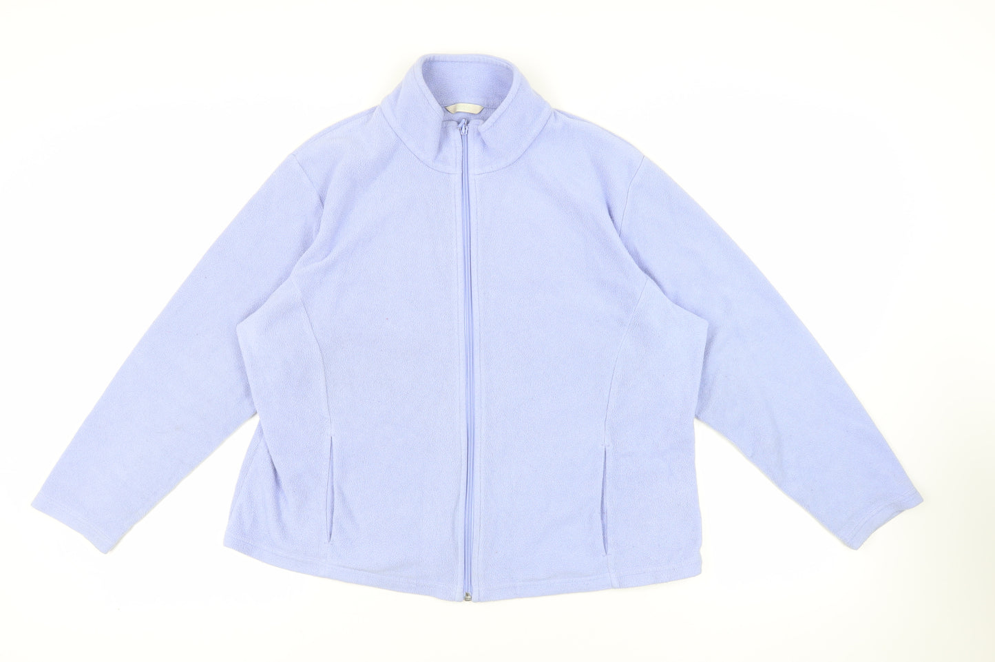 Marks and Spencer Womens Blue Jacket Size L Zip - Pockets