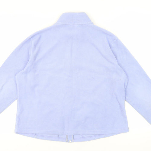 Marks and Spencer Womens Blue Jacket Size L Zip - Pockets