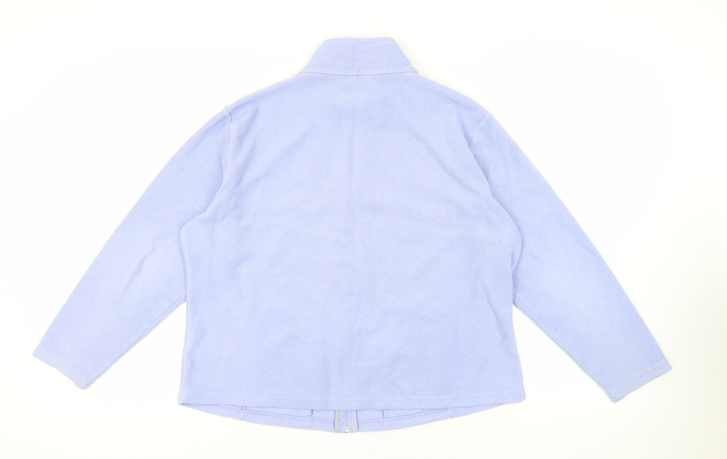 Marks and Spencer Womens Blue Jacket Size L Zip - Pockets