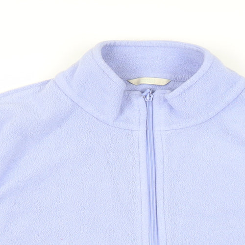 Marks and Spencer Womens Blue Jacket Size L Zip - Pockets
