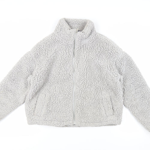 New Look Womens Grey Jacket Size S Zip