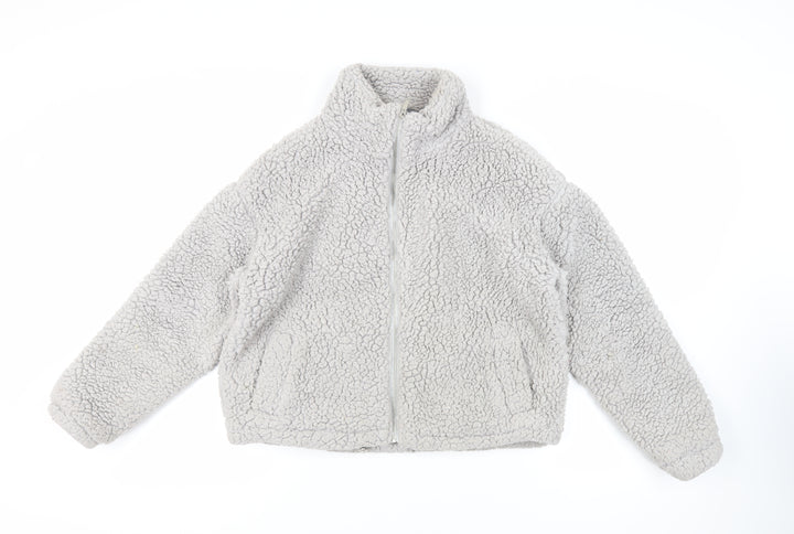 New Look Womens Grey Jacket Size S Zip