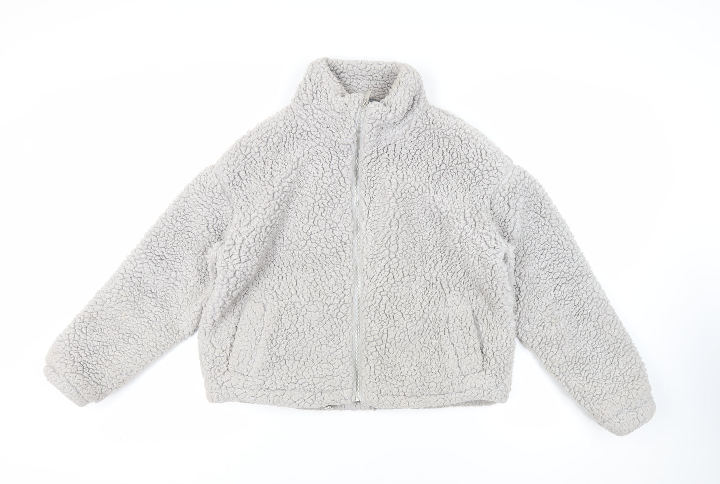 New Look Womens Grey Jacket Size S Zip