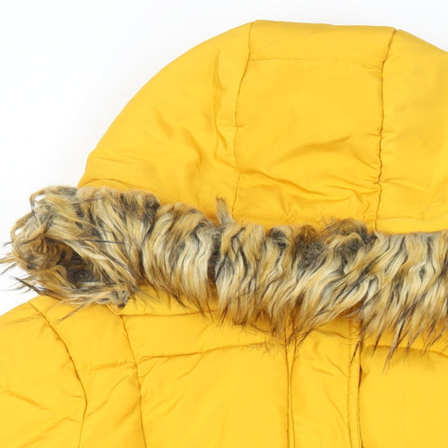 Very Womens Yellow Jacket Size 16 Zip - Hooded