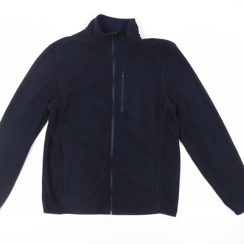 Marks and Spencer Mens Blue Jacket Size M Zip - Pockets
