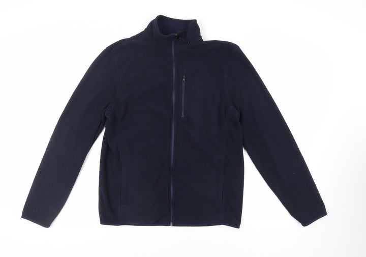 Marks and Spencer Mens Blue Jacket Size M Zip - Pockets