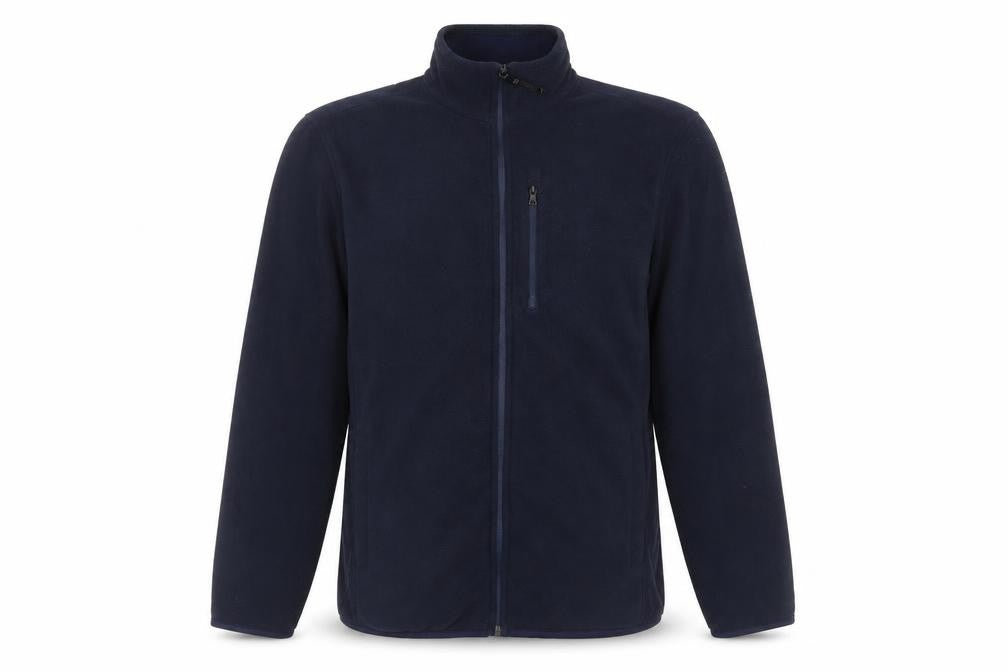 Front view of Marks & Spencer men’s blue jacket, size M, zip - pockets