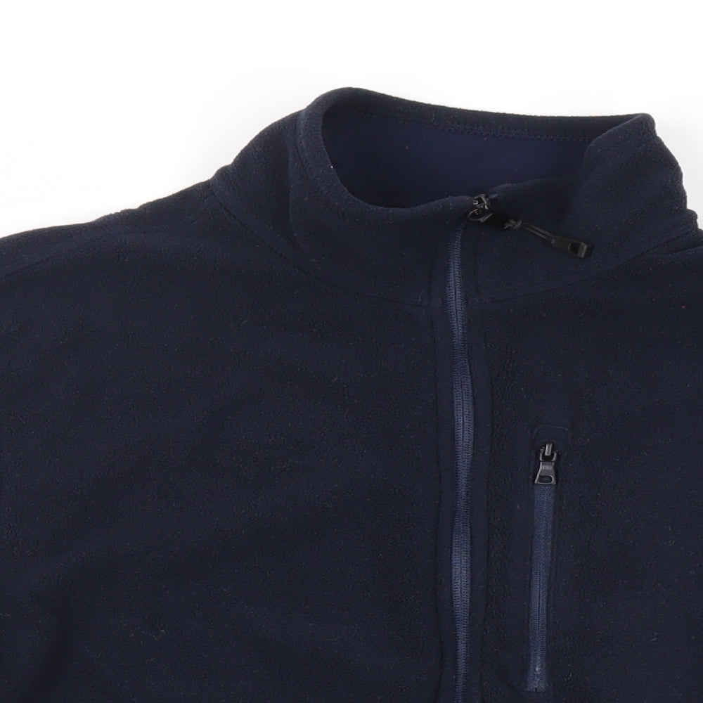 Marks and Spencer Mens Blue Jacket Size M Zip - Pockets