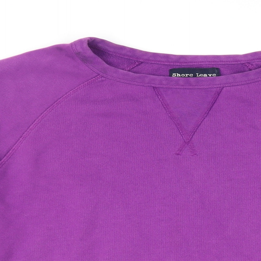 Shore Leave Mens Purple Cotton Pullover Sweatshirt Size M