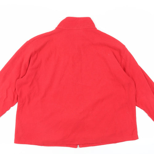 Marks and Spencer Womens Red Jacket Size 22 Zip - Pockets