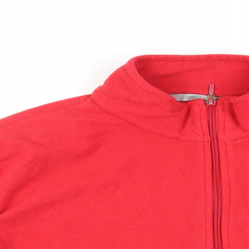 Marks and Spencer Womens Red Jacket Size 22 Zip - Pockets