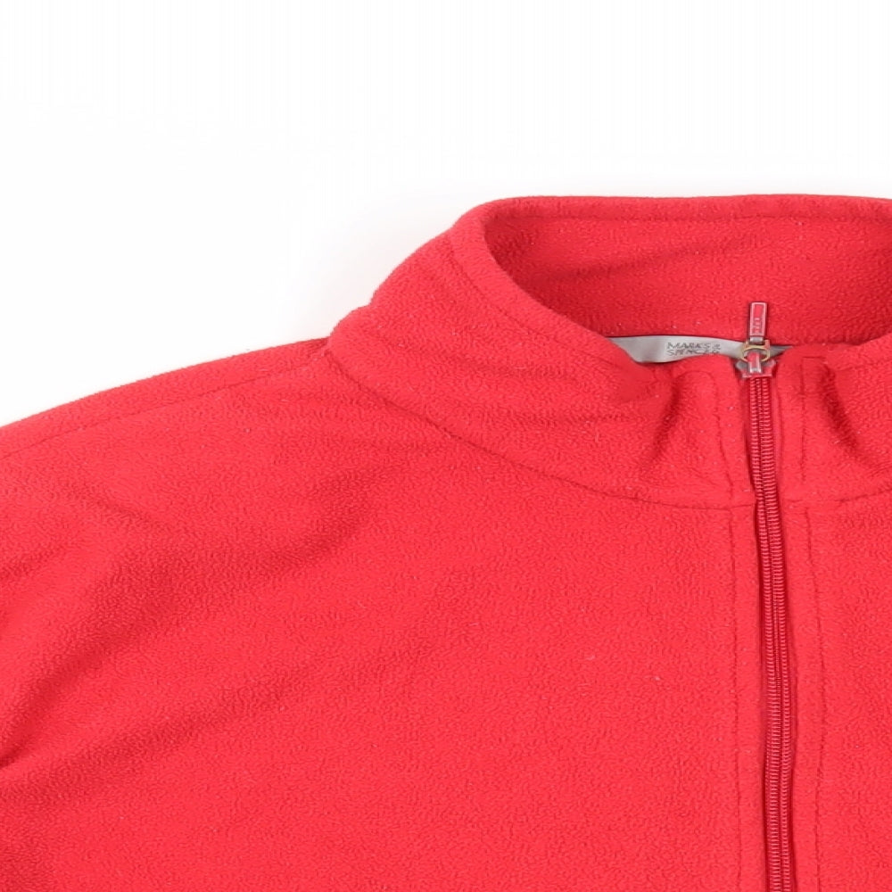Marks and Spencer Womens Red Jacket Size 22 Zip - Pockets