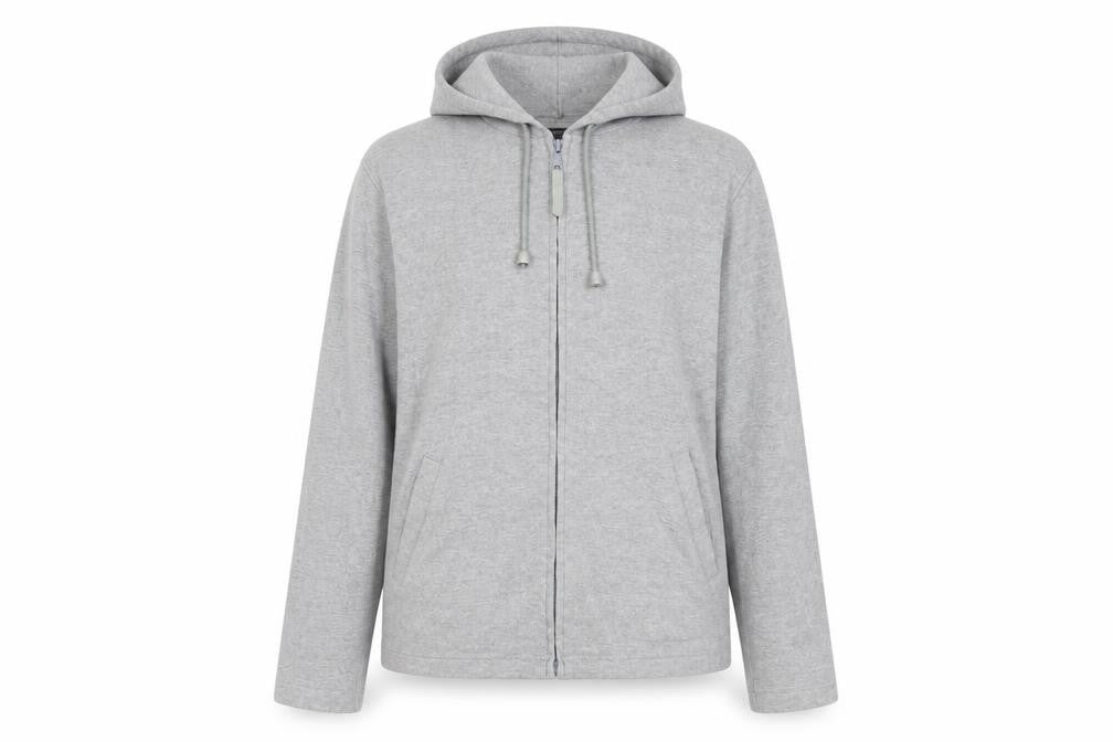 House of Fraser Womens Grey Cotton Full Zip Hoodie Size M Zip