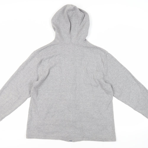 House of Fraser Womens Grey Cotton Full Zip Hoodie Size M Zip