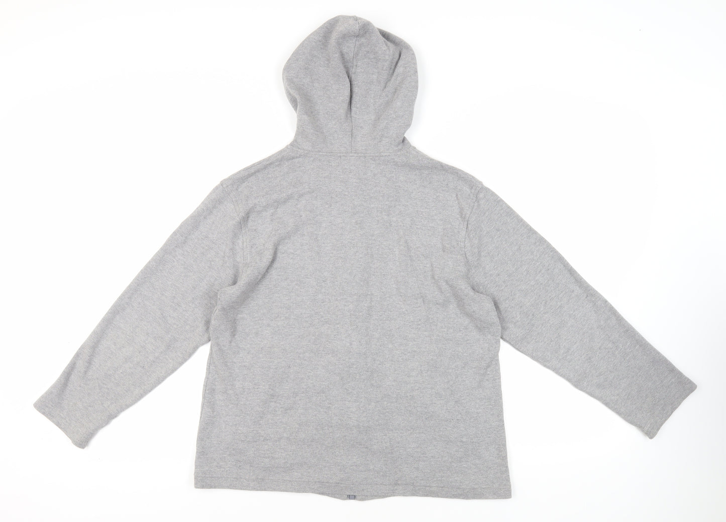 House of Fraser Womens Grey Cotton Full Zip Hoodie Size M Zip