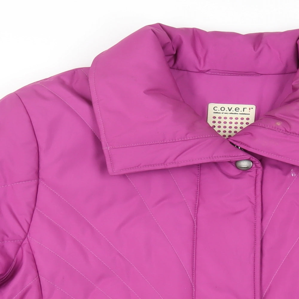 c.o.v.e.r! Womens Purple Jacket Size L Zip