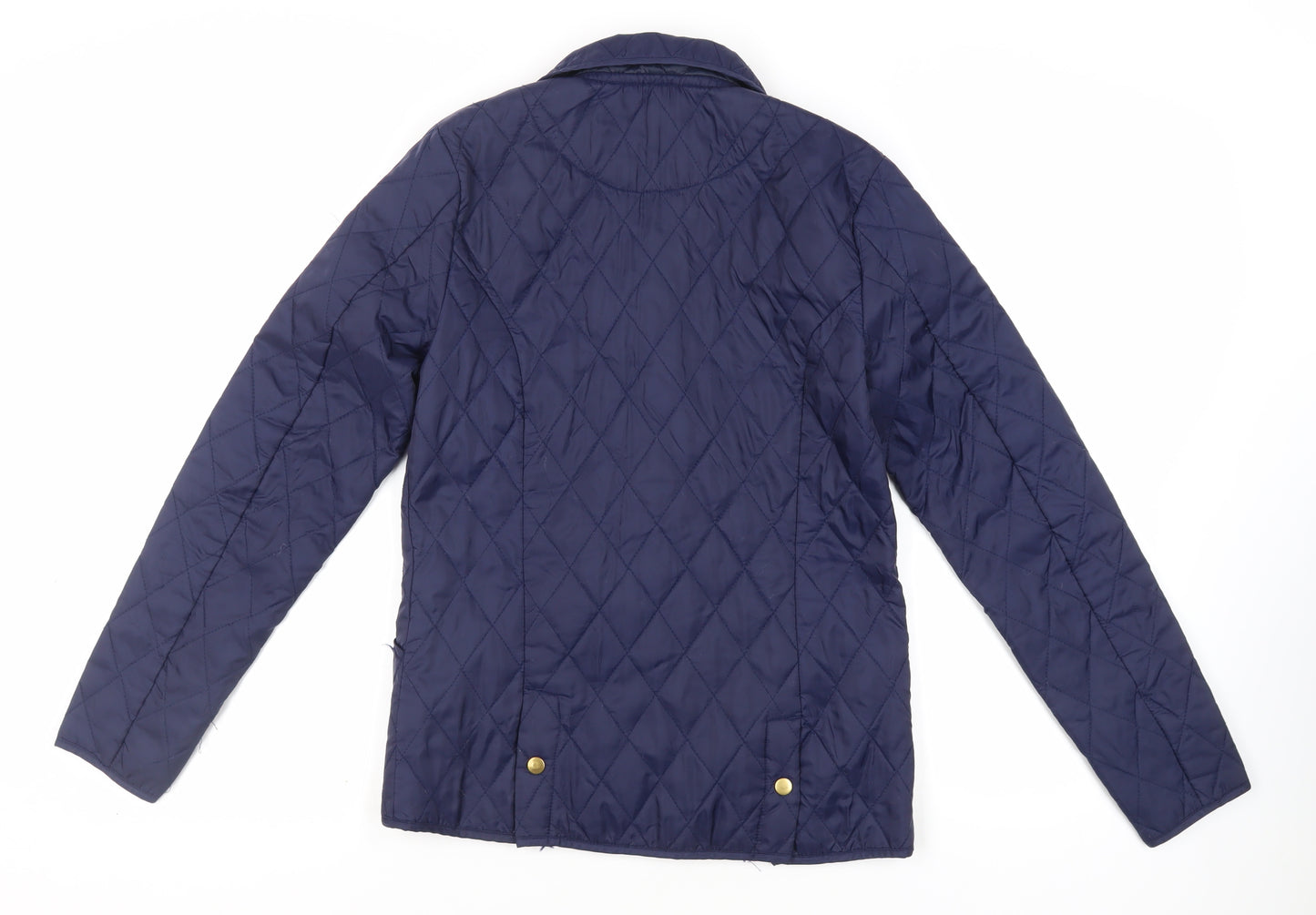 Mountain Life Womens Blue Quilted Jacket Size 10 Snap - Lightweight