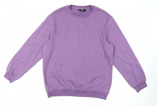 H&M Mens Purple Cotton Pullover Sweatshirt Size L